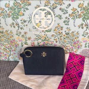 Tory Burch Black Zip-Around Wallet